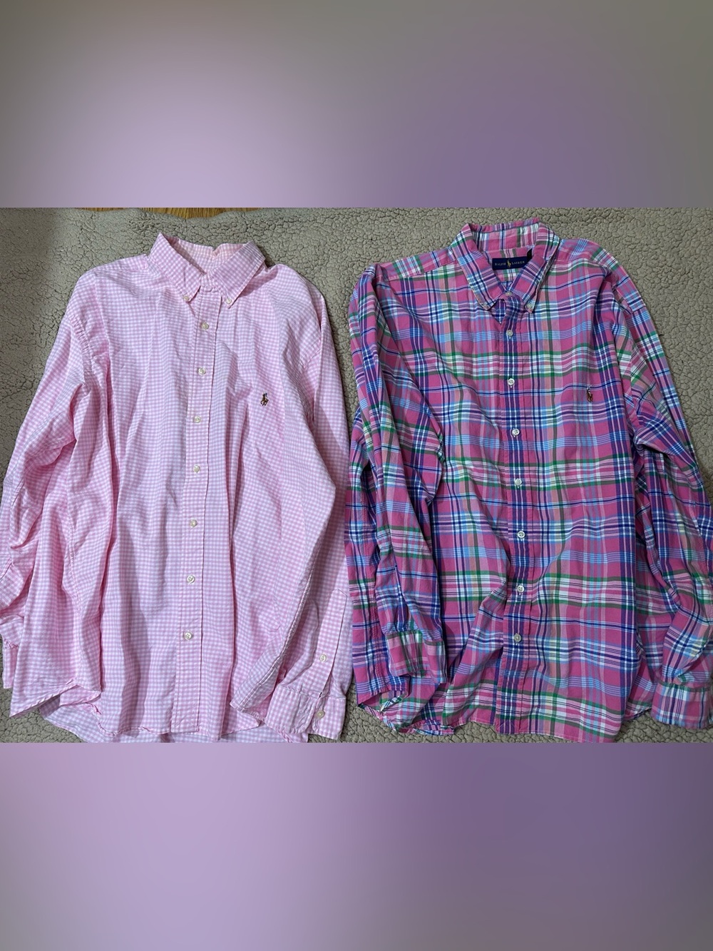 Lot of 2 Ralph Lauren Button Up Shirts,2XB